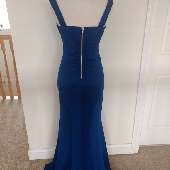 Royal Blue Mermaid Prom Evening Gown Dress - Picture 6 of 12